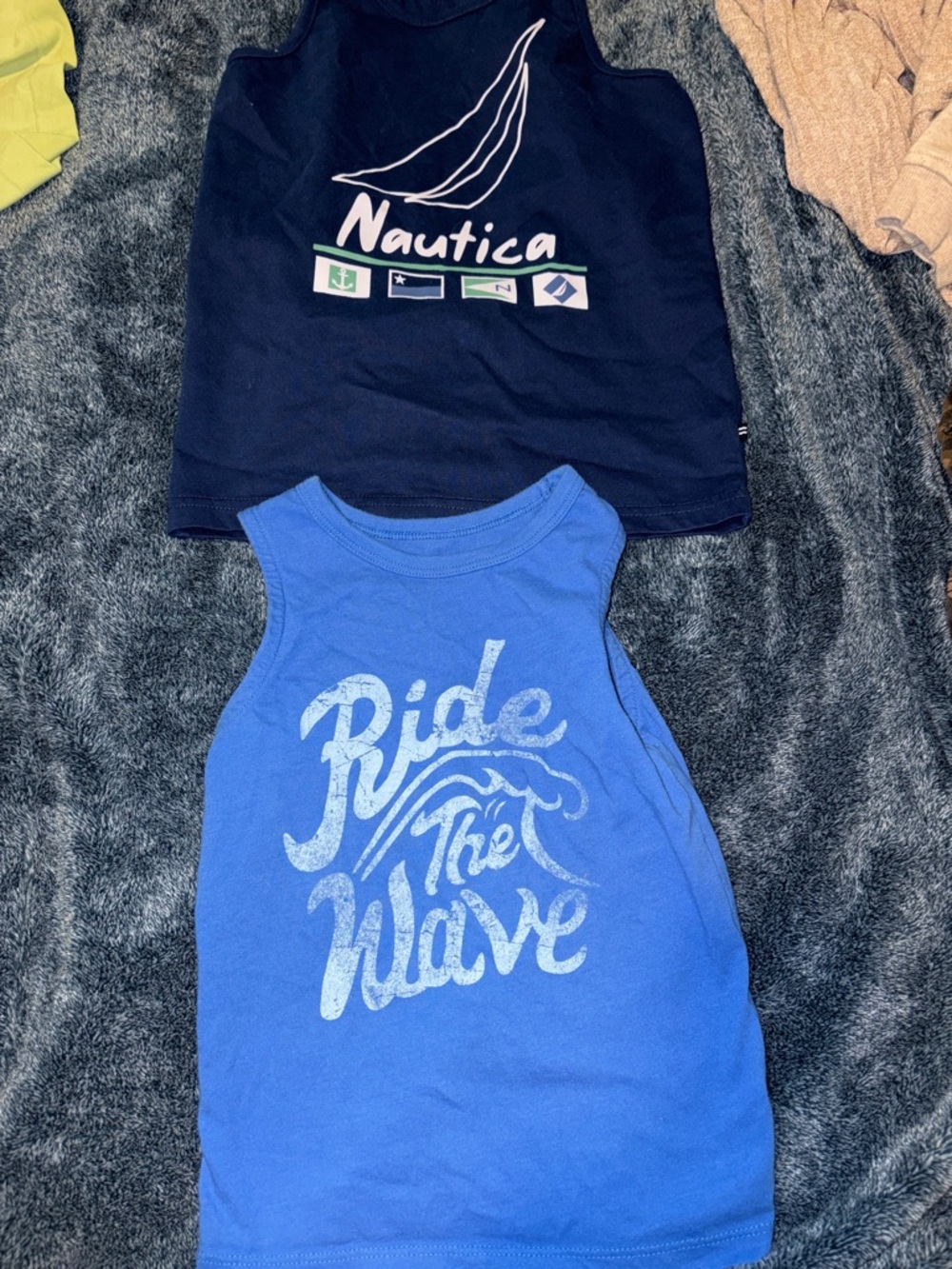 Nautica & Ride The Wave Boys Tank Tops - Navy and Blue